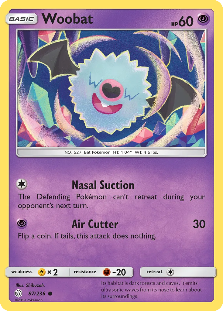 Woobat from SM - Cosmic Eclipse - Pokemon