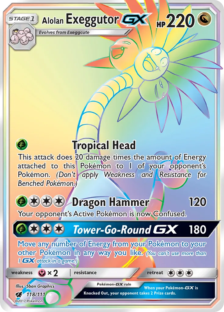 Alolan Exeggutor GX — SM - Crimson Invasion — Pokémon