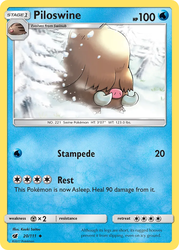 Piloswine — SM - Crimson Invasion — Pokémon