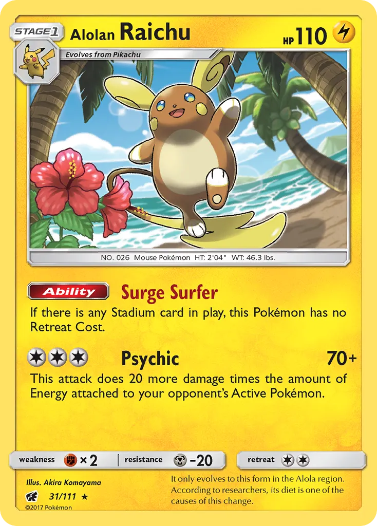 Raichu d'Alola — SM - Crimson Invasion — Pokemon