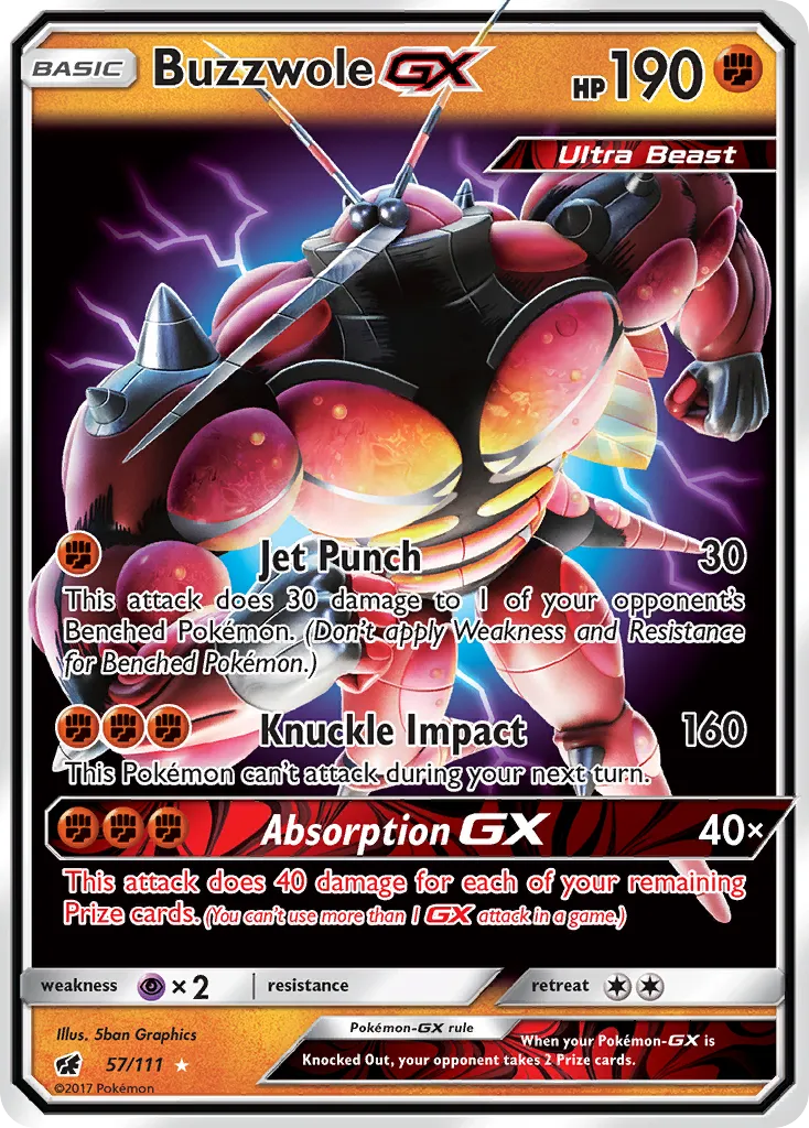 Buzzwole GX — SM - Crimson Invasion — Pokémon