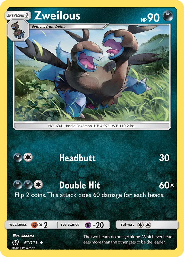 Zweilous — SM - Crimson Invasion — Pokémon