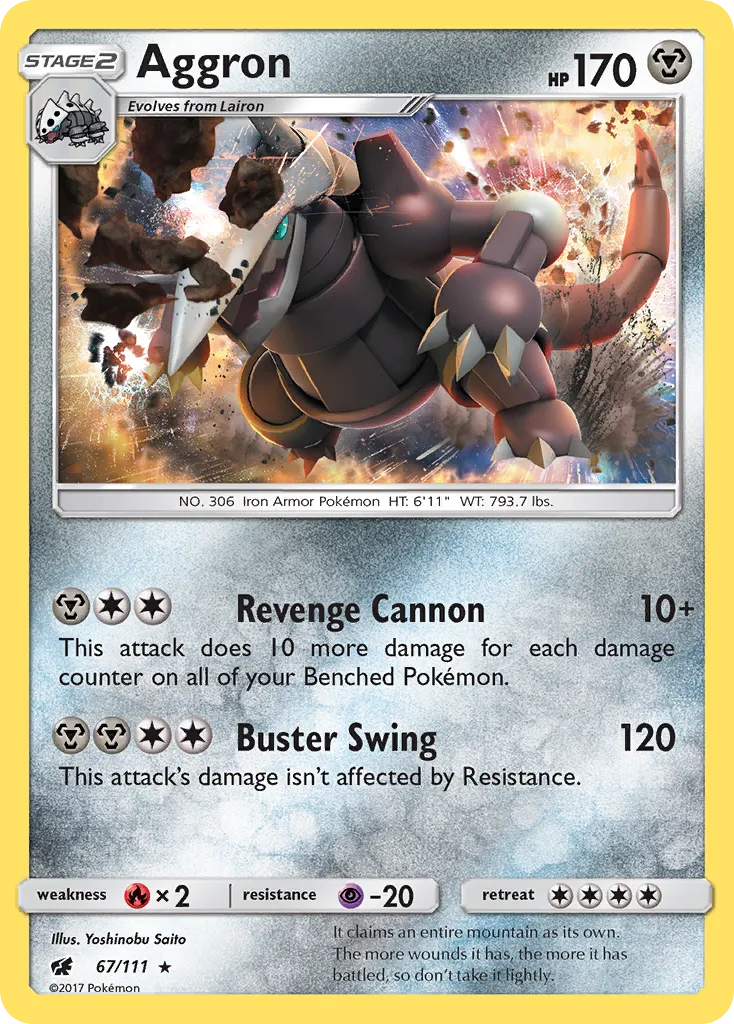 Aggron — SM - Crimson Invasion — Pokemon