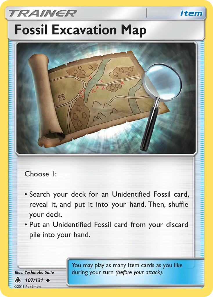 Carte d'Excavation de Fossiles — SM - Forbidden Light — Pokémon