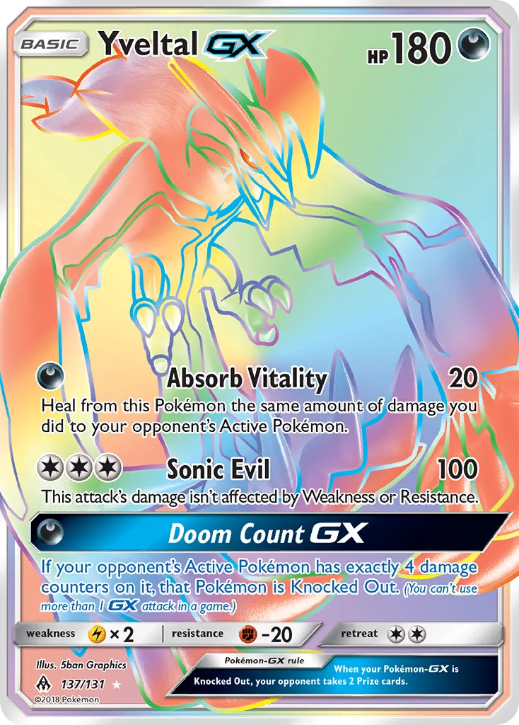 Yveltal GX — SM - Forbidden Light — Pokemon