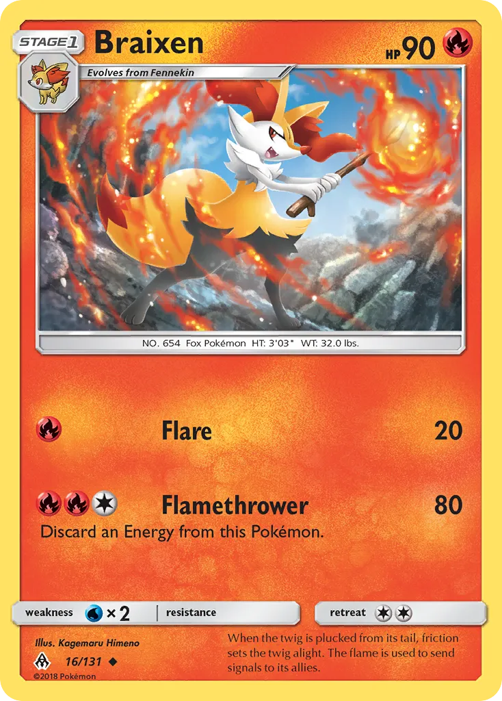 Braixen — SM - Forbidden Light — Pokemon