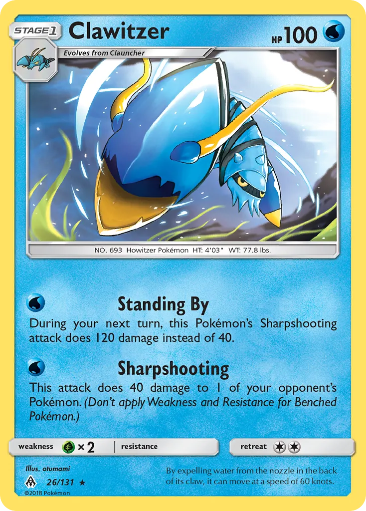 Clawitzer — SM - Forbidden Light — Pokemon