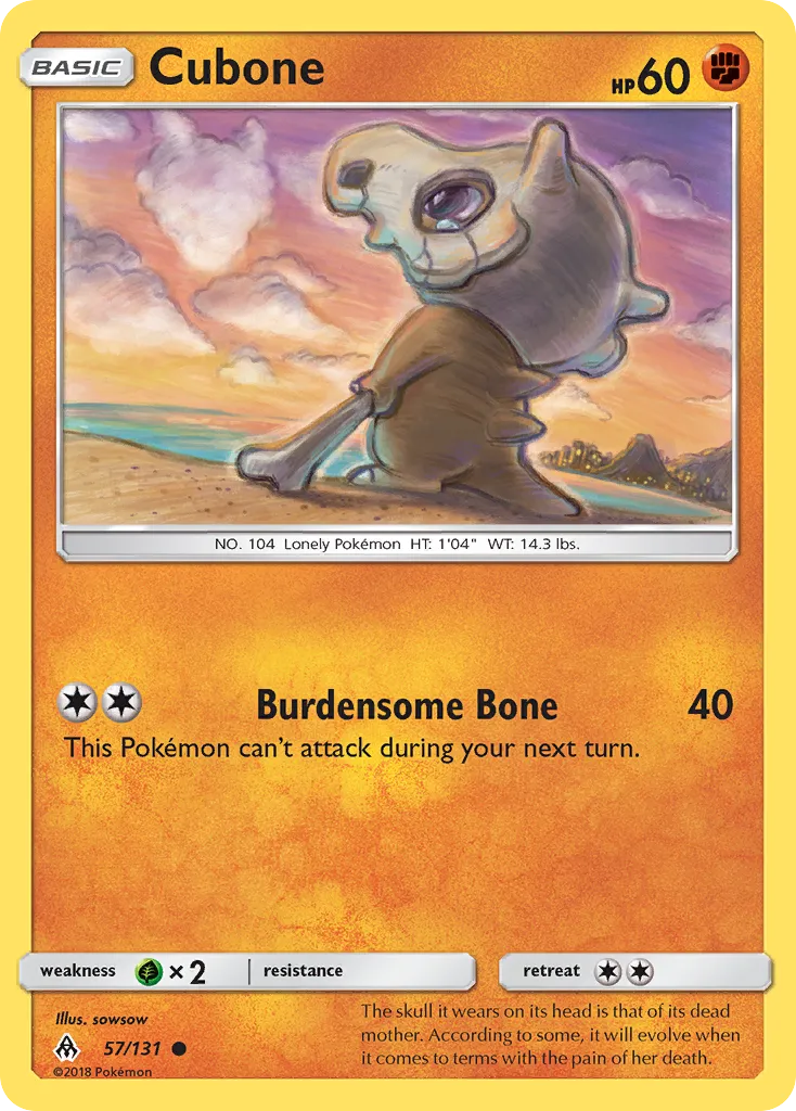 Cubone — SM - Forbidden Light — Pokemon