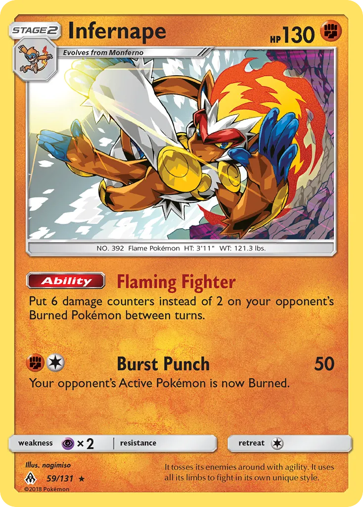 Infernape — SM - Forbidden Light — Pokemon