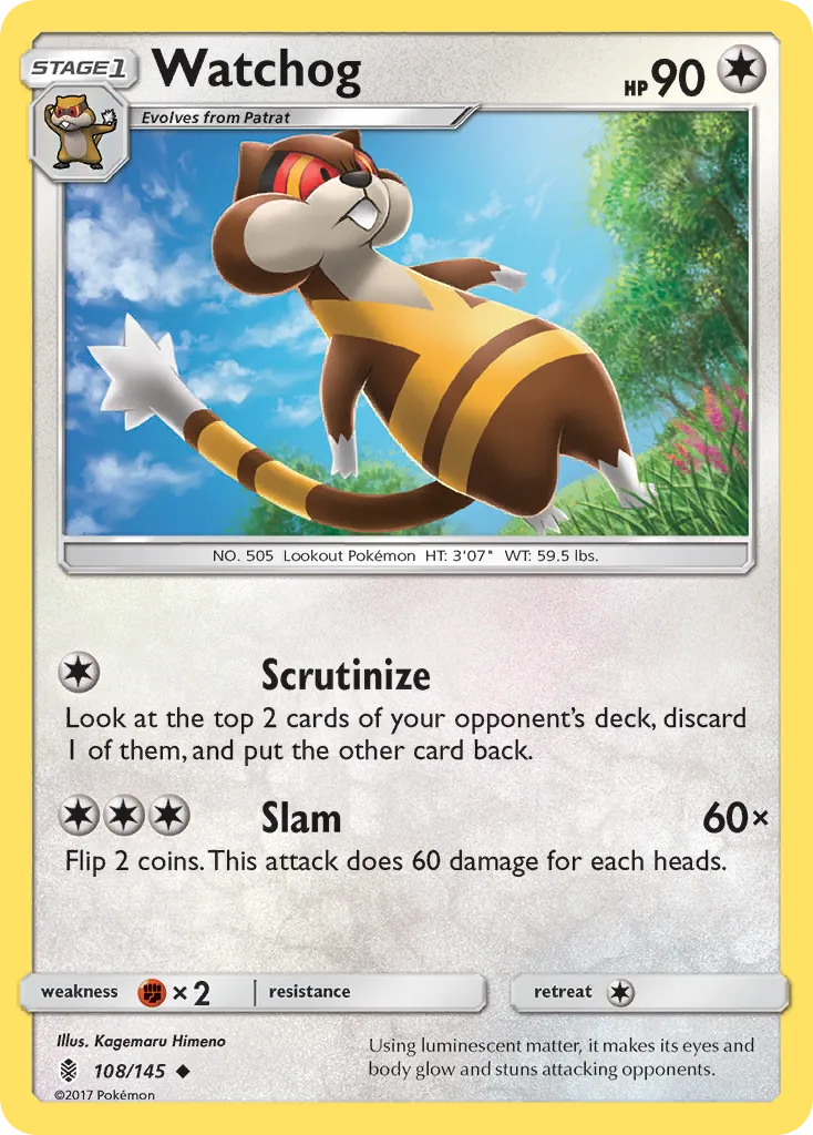 Watchog — SM - Guardians Rising — Pokémon