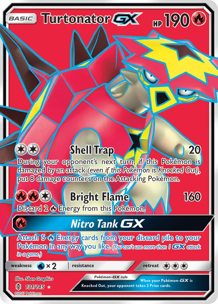 Turtonator GX from SM - Guardians Rising - Pokemon
