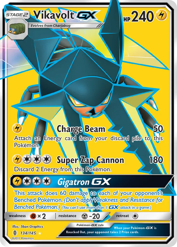 Vikavolt GX — SM - Guardians Rising — Pokémon
