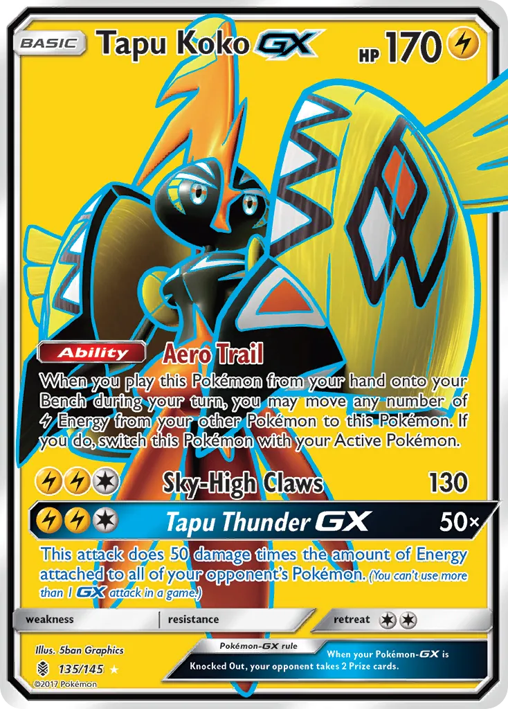 Tapu Koko GX — SM - Guardians Rising — Pokémon