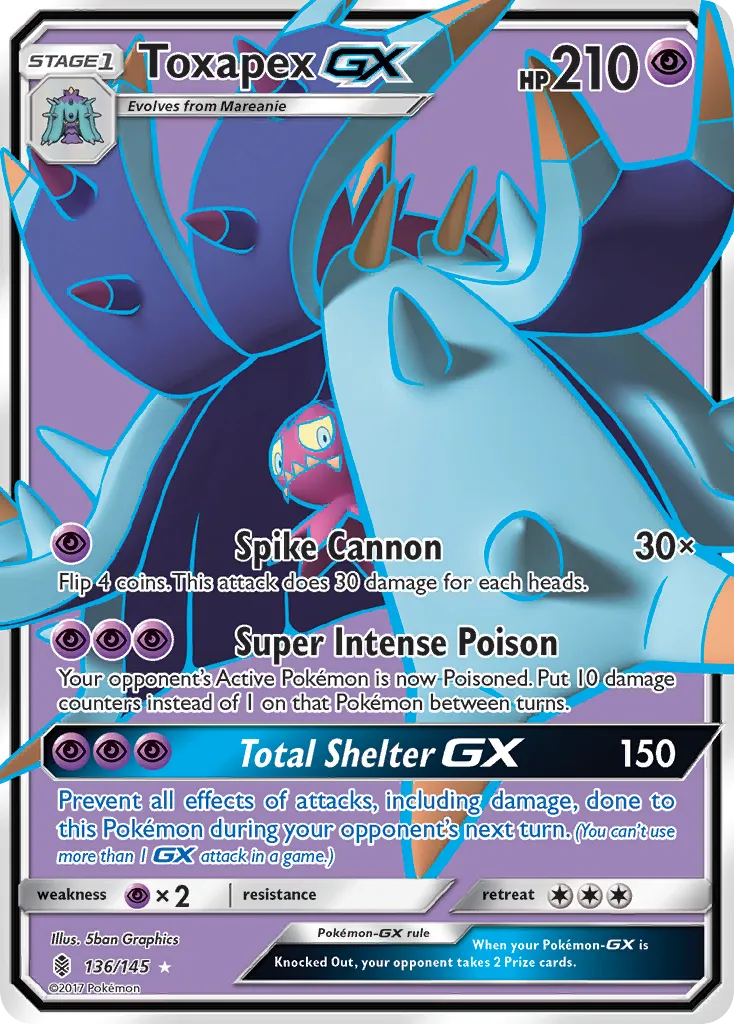 Toxapex GX — SM - Guardians Rising — Pokémon