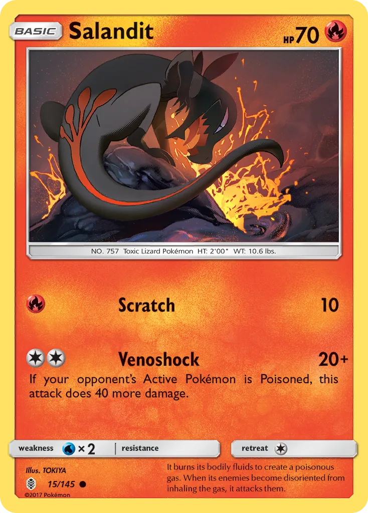 Salandit — SM - Guardians Rising — Pokémon