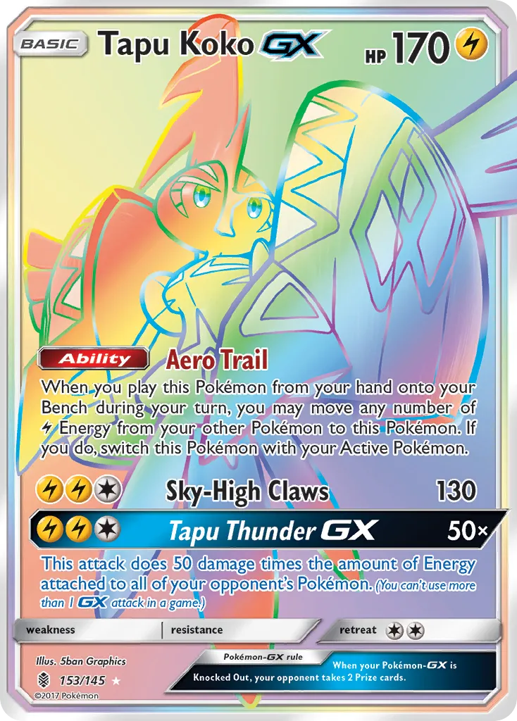 Tapu Koko GX — SM - Guardians Rising — Pokemon
