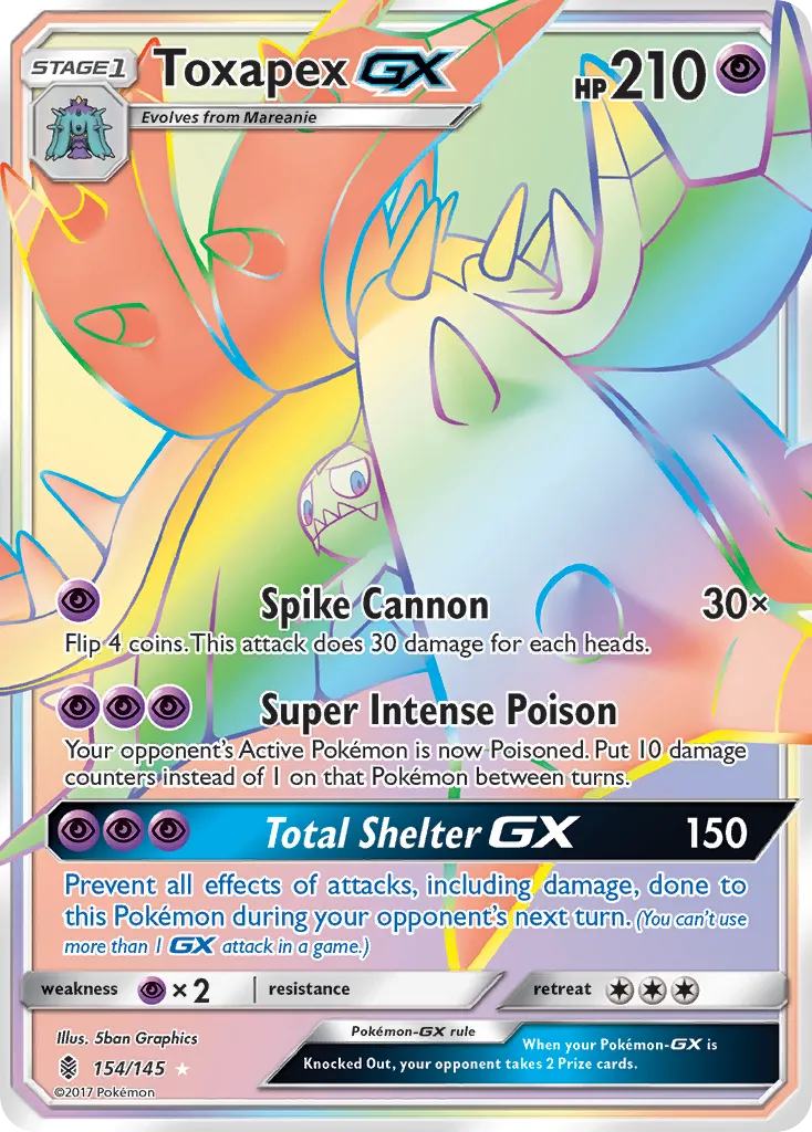 Toxapex GX — SM - Guardians Rising — Pokemon