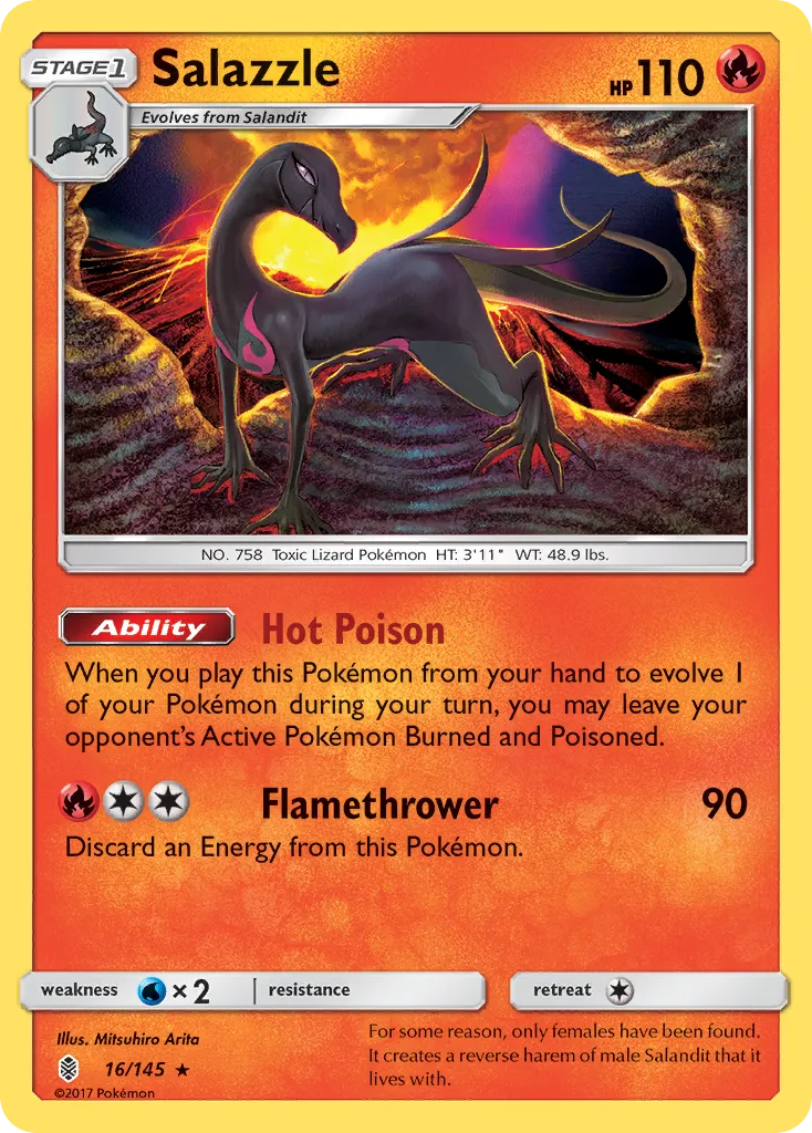 Salazzle — SM - Guardians Rising — Pokémon