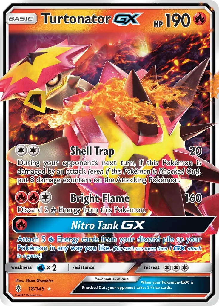 Turtonator GX — SM - Guardians Rising — Pokémon