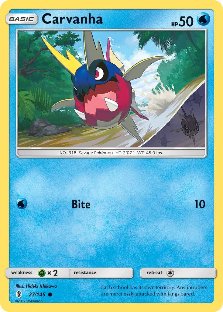 Carvanha — SM - Guardians Rising — Pokemon
