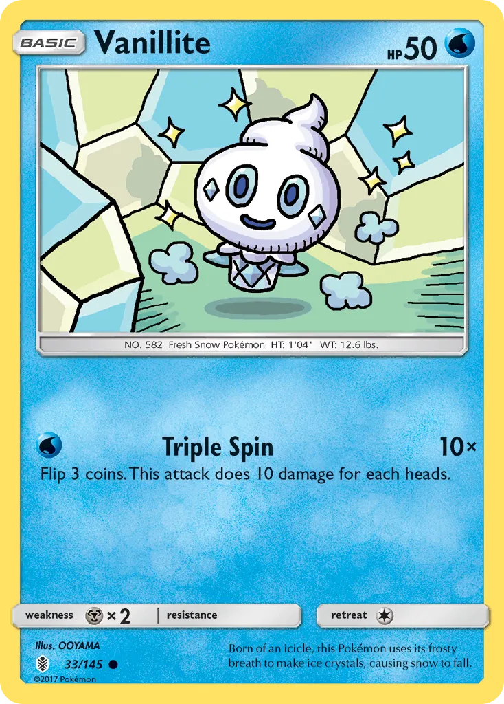 Vanillite from SM - Guardians Rising - Pokemon