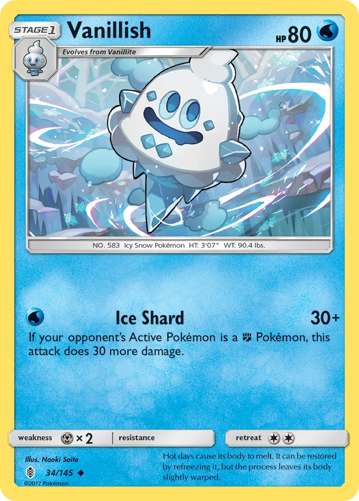Vanillish — SM - Guardians Rising — Pokémon