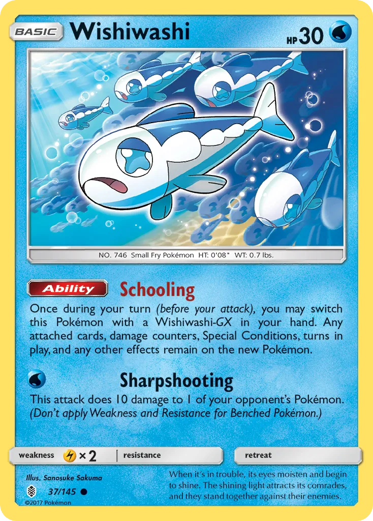 Wishiwashi — SM - Guardians Rising — Pokémon