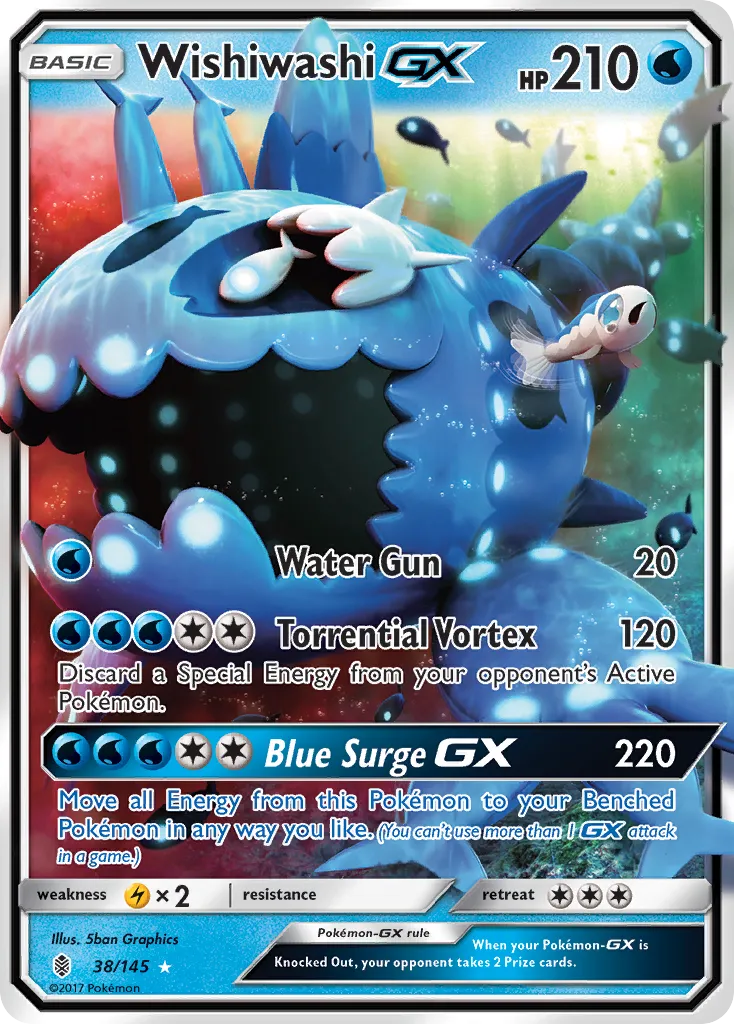 Wishiwashi GX — SM - Guardians Rising — Pokémon
