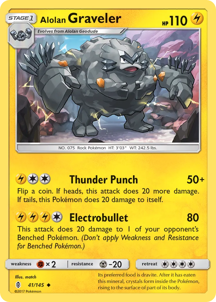 Alolan Graveler — SM - Guardians Rising — Pokémon