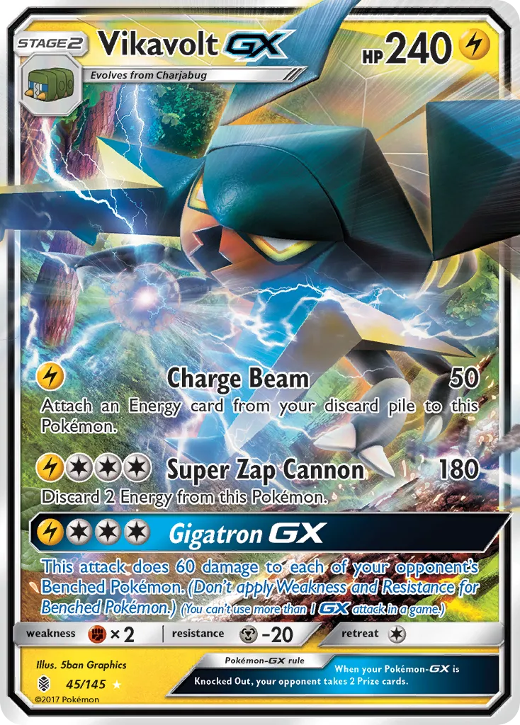 Vikavolt GX — SM - Guardians Rising — Pokémon