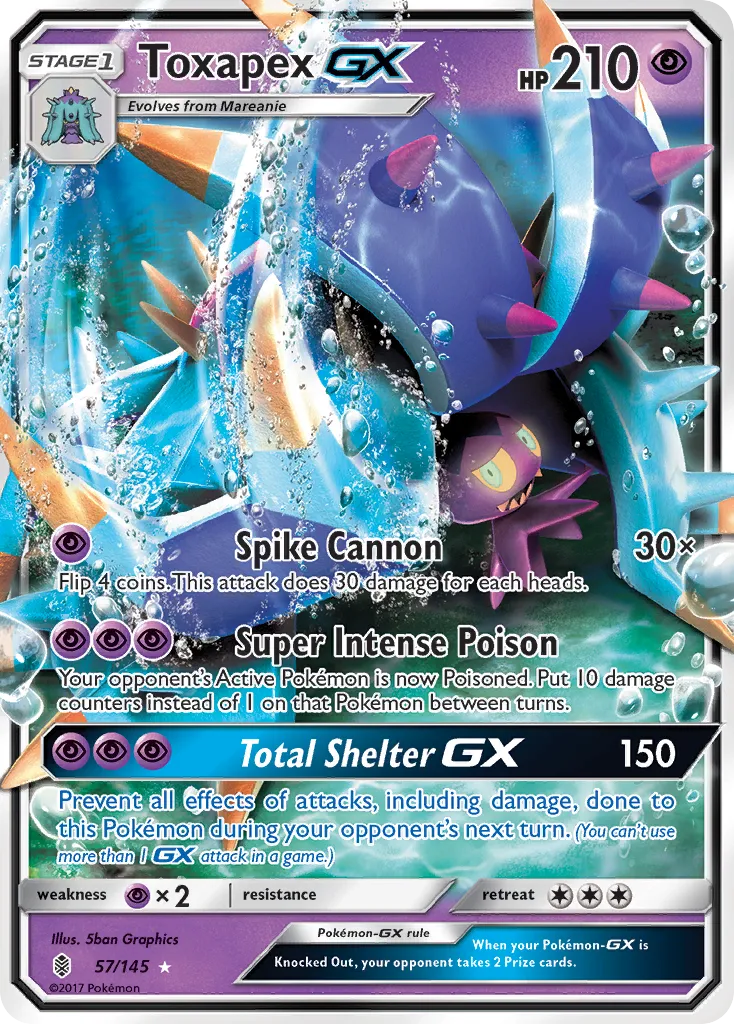 Toxapex GX — SM - Guardians Rising — Pokémon