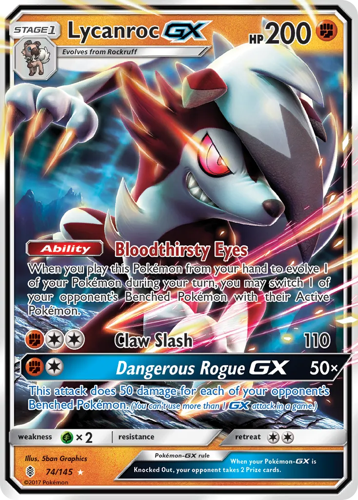 Lycanroc GX — SM - Guardians Rising — Pokémon