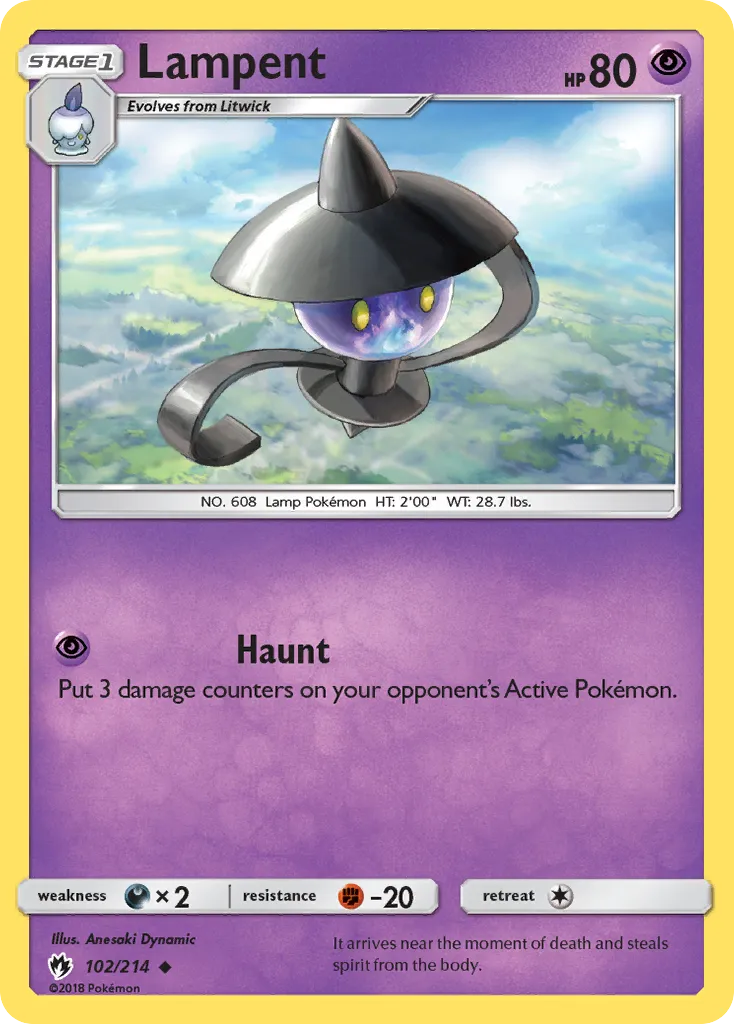 Lampent — SM - Lost Thunder — Pokemon