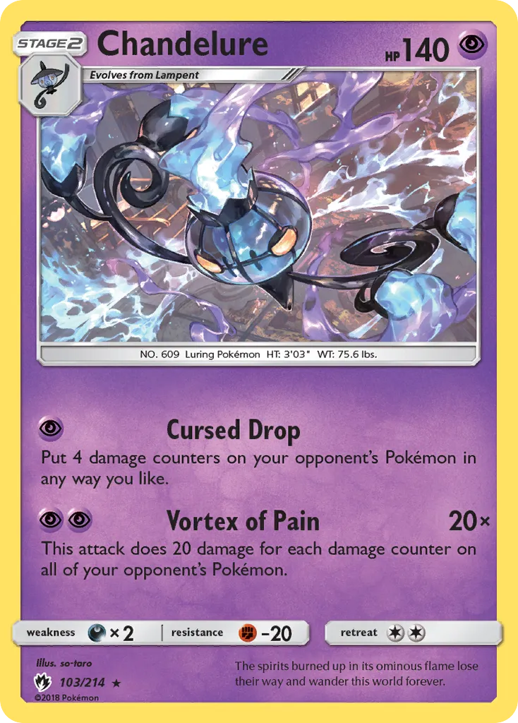 Chandelure — SM - Lost Thunder — Pokemon