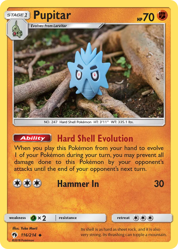 Pupitar — SM - Lost Thunder — Pokémon