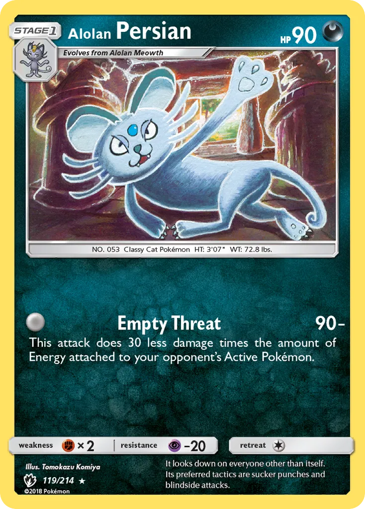Alolan Persian — SM - Lost Thunder — Pokémon