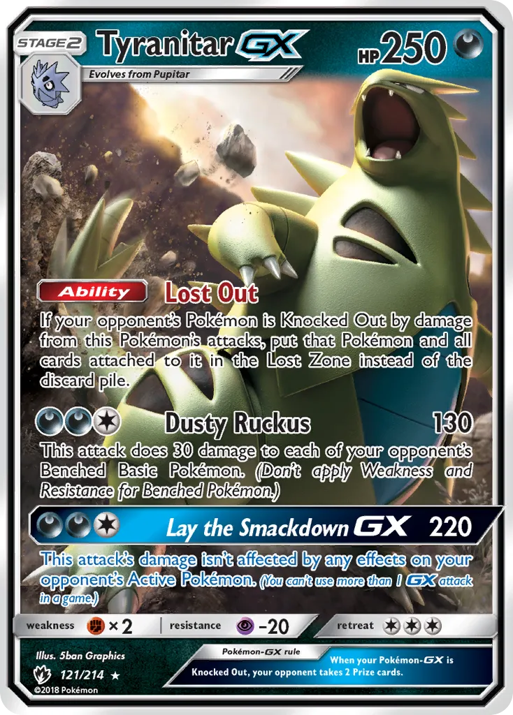 Tyranitar GX — SM - Lost Thunder — Pokemon