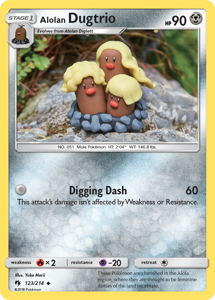 Alolan Dugtrio — SM - Lost Thunder — Pokemon