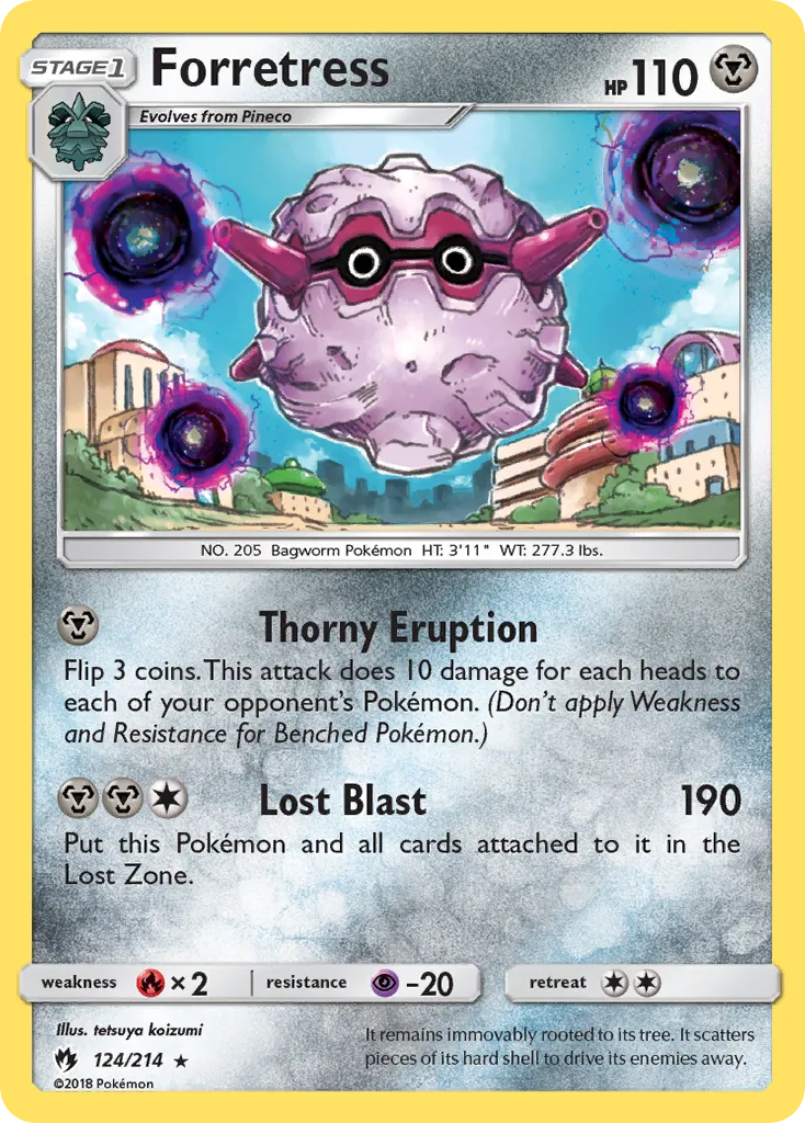 Forretress — SM - Lost Thunder — Pokemon