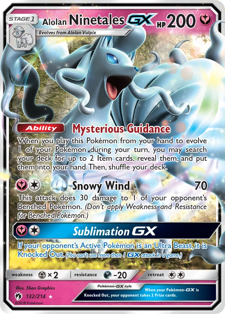 Alolan Ninetales GX — SM - Lost Thunder — Pokémon