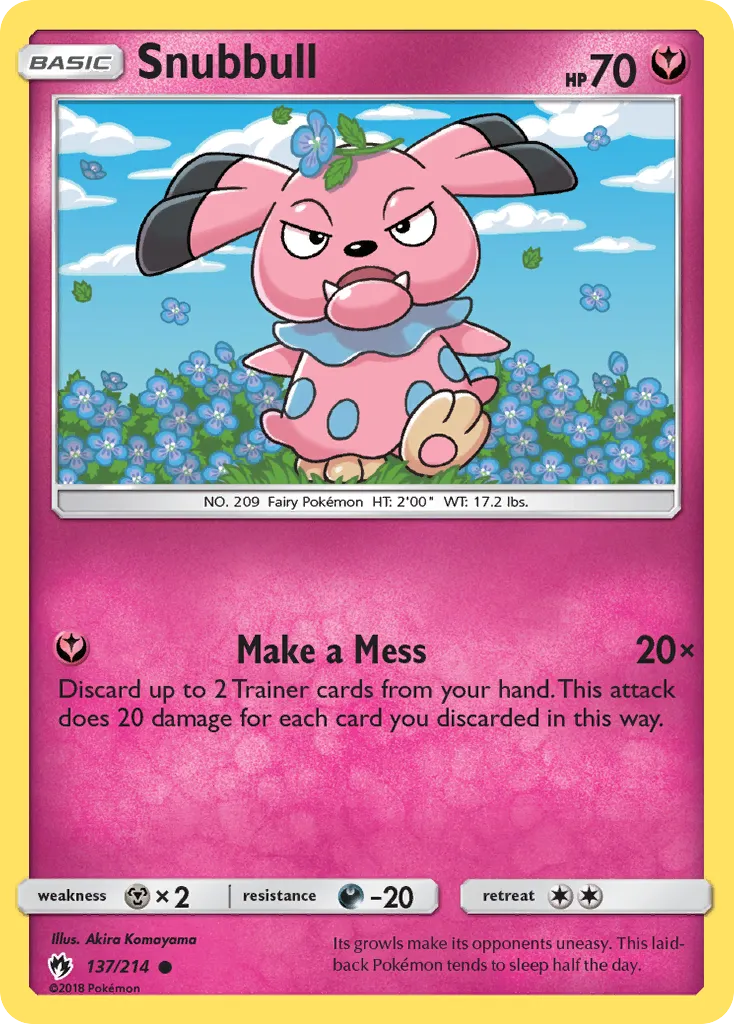 Snubbull — SM - Lost Thunder — Pokémon