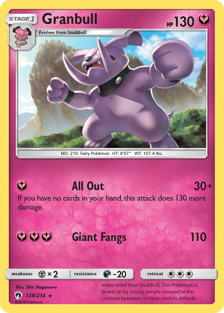 Granbull — SM - Lost Thunder — Pokemon