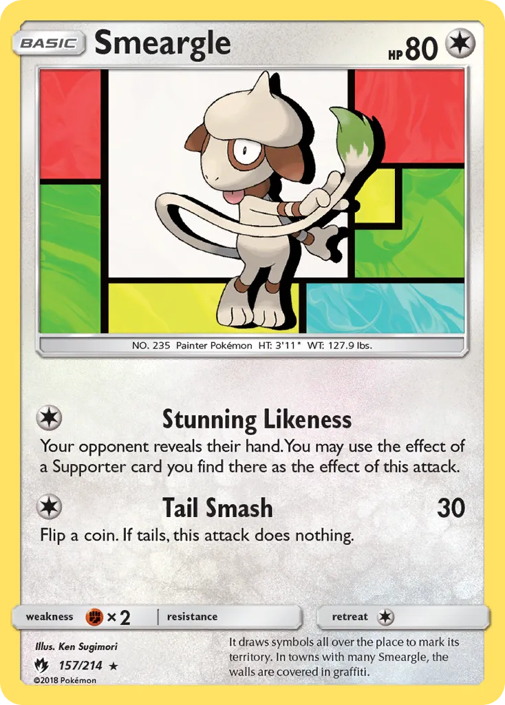 Smeargle — SM - Lost Thunder — Pokémon