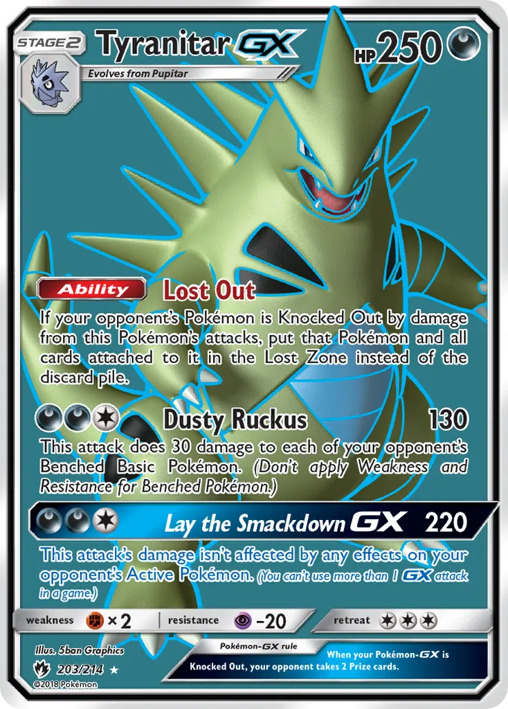Tyranitar GX — SM - Lost Thunder — Pokémon