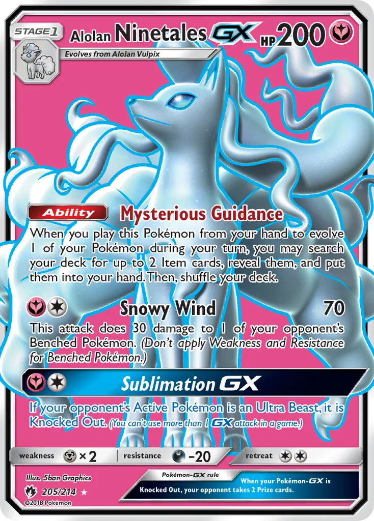 Alolan Ninetales GX — SM - Lost Thunder — Pokémon