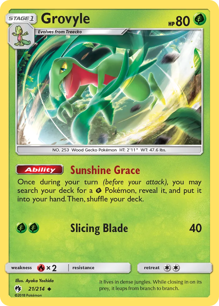 Grovyle — SM - Lost Thunder — Pokemon
