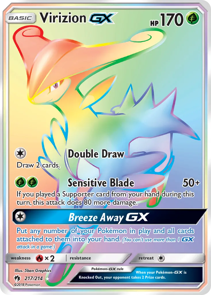 Virizion GX — SM - Lost Thunder — Pokémon