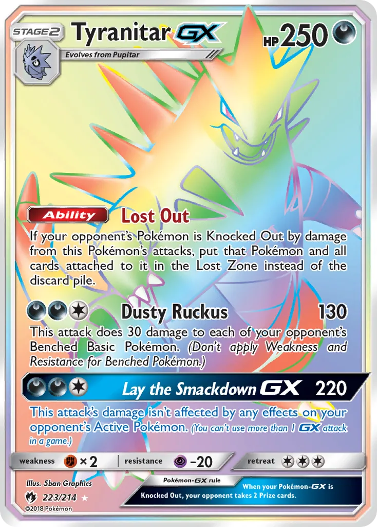 Tyranitar GX — SM - Lost Thunder — Pokémon