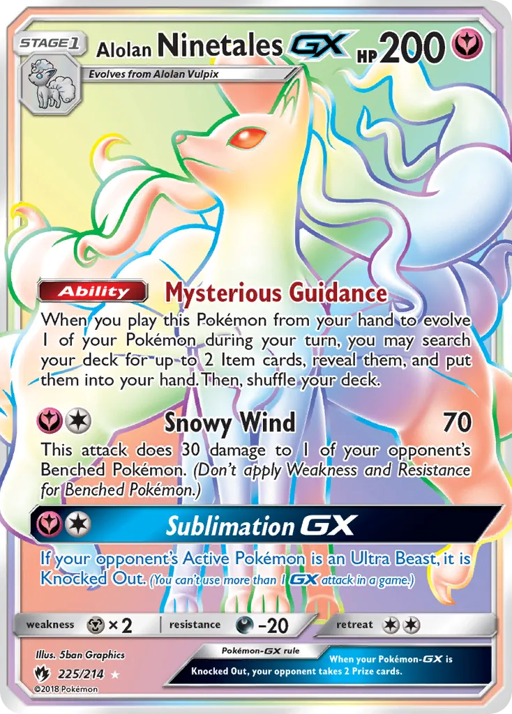 Alolan Ninetales GX — SM - Lost Thunder — Pokemon