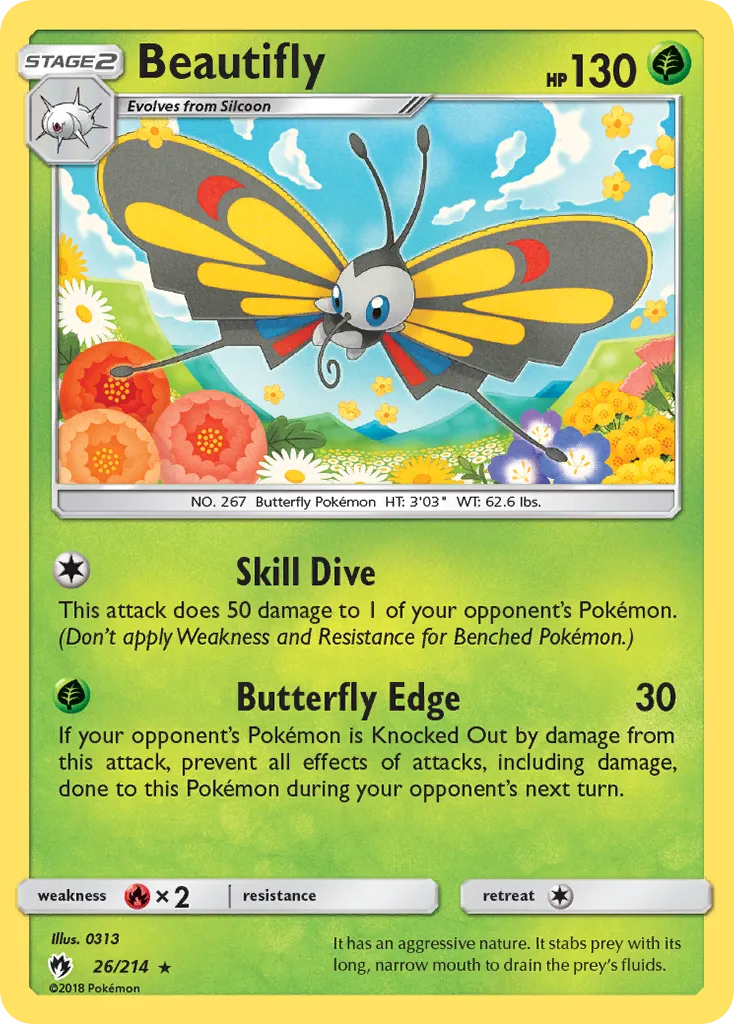 Beautifly — SM - Lost Thunder — Pokemon